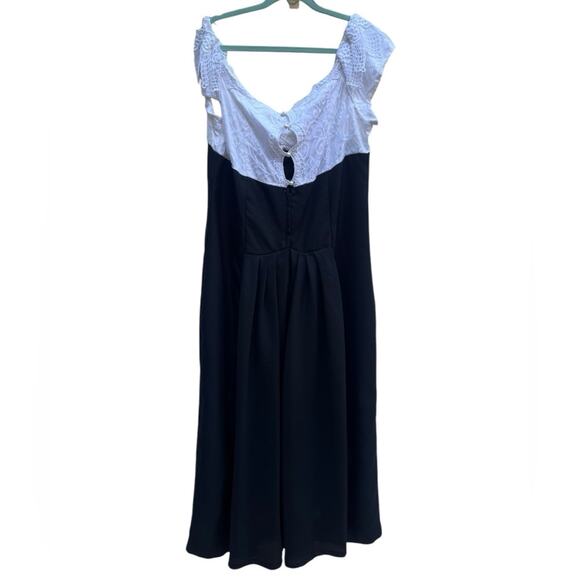 Vtg Regency Feminine Lace Off the Shoulder Bridgerton Dress Size 40 Victorian - Picture 6 of 10